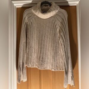 Sanctuary Cream Ribbed Turtleneck Sweater